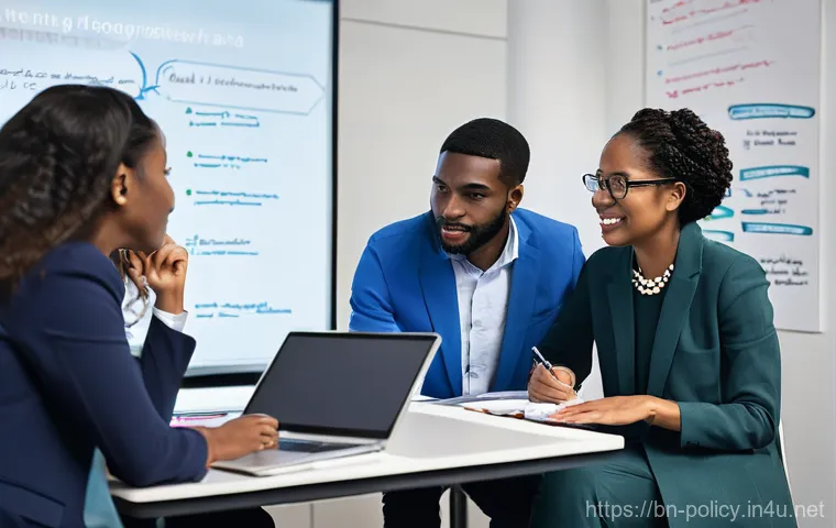 정책분석사와 직무 성과의 중요성과 평가 방법 - **Prompt:** A gender-neutral policy analyst, wearing a professional yet comfortable outfit such as a...