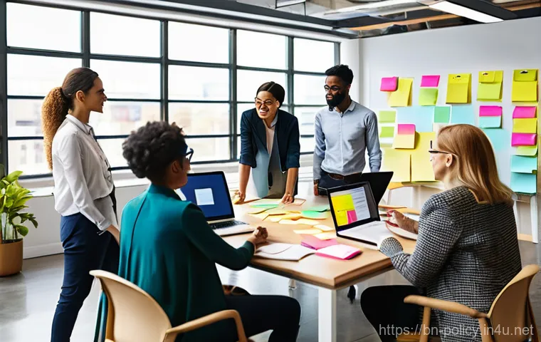 정책분석사와 직무 성과 관리와 평가 사례 - **Prompt:** A dynamic scene depicting a modern performance management session. A female manager, dre...