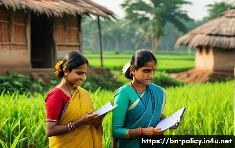 정책분석사가 말하는 중요한 실무 경험 - **Prompt:** A diverse group of policy analysts, both male and female, in a vibrant, sunlit rural vil...