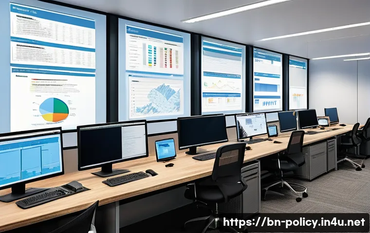 정책분석사와 협업 플랫폼 활용법 - **Prompt 1: The Insightful Policy Analyst's Workspace**
A highly detailed, realistic image of a ...